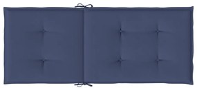 Almofadões cadeira encosto alto 4pcs tecido azul-marinho