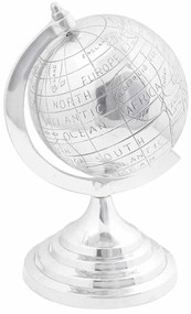 vidaXL Escultura Globo Prateada 16.5x14x26 cm Alumínio