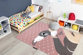 Tapete PETIT FLAMINGOS FLAMENCOS CORAÇÕES rosa