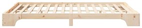 Estrutura de cama de chão Castanho 140 x 220 cm
