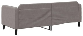 Sofá-cama 80x200 cm tecido cinzento-acastanhado