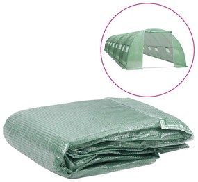Cobertura de substituição p/ estufas 32 m² 400x800x200 cm verde