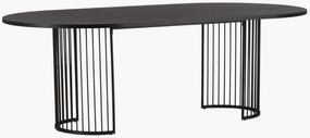 Mesa de jantar oval com tampo de madeira Hamneskär, 220 x 110 cm