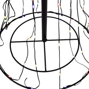 Candeeiro de pé de Natal Árvore preto 150cm incl. LED RGB com temporizador IP44 - Ugoku