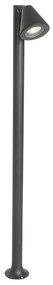 Bollard exterior moderno preto 100 cm IP44 ajustável - Ciara Moderno