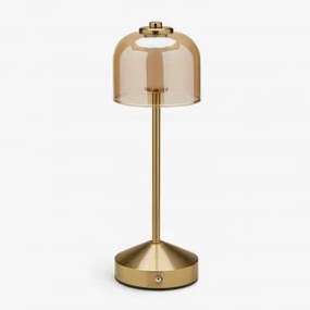 Lâmpada De Mesa Led Sem Fios Para Exterior Em Ferro E Vidro Ardela Dourado - Sklum