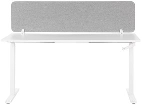 Painel divisor de secretária cinzento claro 130 x 40 cm WALLY Beliani