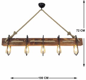 Chandelier Demir – Walnut – 100 x 16 x 72 cm