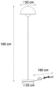 Candeeiro de pé industrial preto com dourado 160 cm - Magnax Industrial