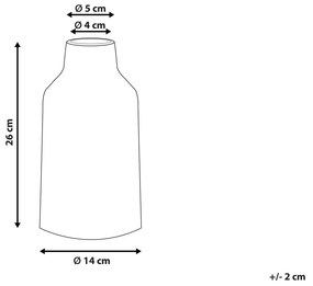 Vaso preto e branco com 26 cm ALINDA Beliani