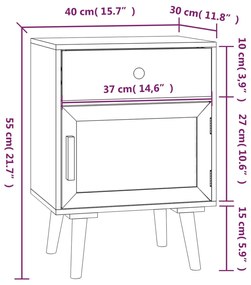 Mesa de cabeceira 40x30x55 cm derivados de madeira
