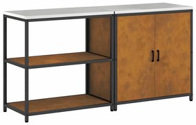 Conjunto de Armazenamento de Cozinha 2 pcs Ferro Enferrujado