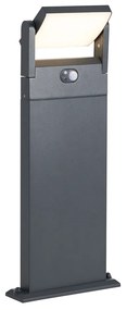 LED Luminária de poste exterior cinza escuro com sensor de movimento 60cm IP54 Solar - Judge Moderno