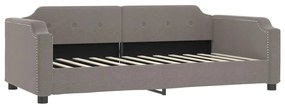 Sofá-cama com gavetão 80x200 cm tecido cinzento-acastanhado