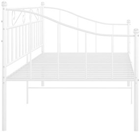 Sofá-cama 90x200 cm metal branco