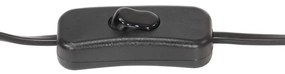 Candeeiro de parede redondo estilo industrial E27 preto