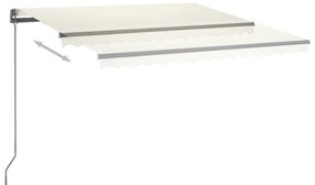 Toldo automático com LED e sensor de vento 450x350 cm cor creme