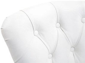 Banco de bar Lakewood em couro verdadeiro 55 x 109 x 57 cm Branco