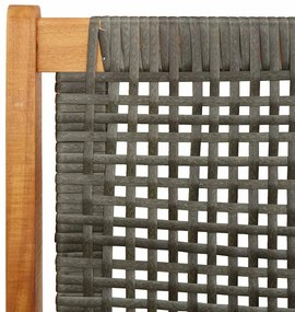 Banco de Jardim Cinza 122x76x73.5 cm Madeira Sólida de Acácia