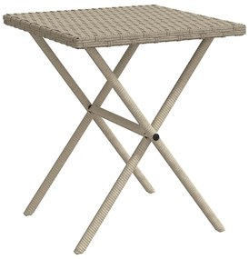 Espreguiçadeiras com mesa 2 pcs vime PE cinzento-claro
