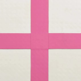 Colchão de ginástica insuflável c/ bomba 200x200x10 cm PVC rosa