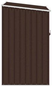 Abrigo de jardim 87x98x159 cm aço galvanizado castanho