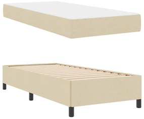 Cama Box Taupe, Preto 90 x 190 cm Tecido, Madeira de Engenharia