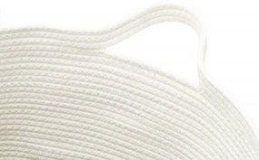Cesto de arrumação Ø49x65 cm algodão cinzento e branco