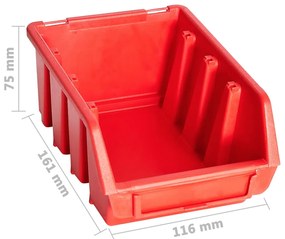 29 pcs kit caixas arrumação com painéis parede vermelho e preto