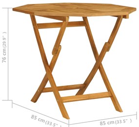 5 pcs conjunto de jantar p/ jardim madeira de teca maciça