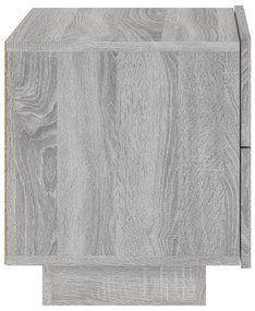 Mesa de cabeceira com luzes LED 70x36x40,5 cm cinzento-sonoma