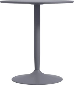 HOMCOM Mesa de jantar para 2 pessoas, tampo redondo, pé de aço, cinza, 70 x 70 x 75 cm | Aosom Portugal