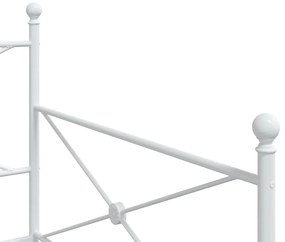 Cama de dia com gavetão sem colchão 100x200 cm aço branco