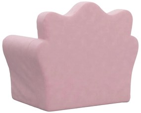 Sofá infantil pelúcia macia rosa