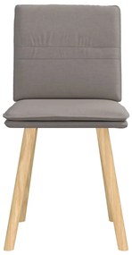 Cadeiras de jantar 2 pcs tecido cinzento-acastanhado