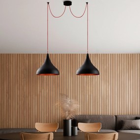 Candeeiro Suspenso Berceste – Preto – 131 x 41 cm