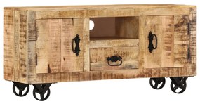 Móvel de TV 110x30x50 cm madeira de mangueira áspera