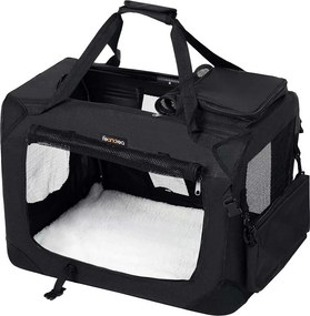 Transportadora para animais de estimação S 50 x 35 x 35 cm preto