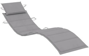 Espreguiçadeiras com mesa e almofadões 2 pcs acácia maciça