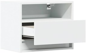 Mesa de cabeceira de parede com luzes LED branco