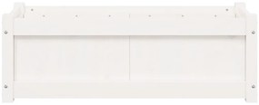 Vaso/floreira de jardim 90x31x31 cm pinho maciço branco