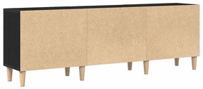 Suporte para TV vidaXL - Carvalho Preto, 150x30x50 cm, Feito de Madeir
