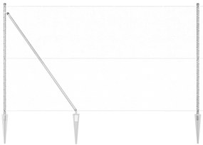 Conjunto de Cercas Conjunto de 2 Aço galvanizado 25 x 1,5 m