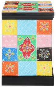 Armário de TV vidaXL Multicolorido 80x35x50 cm em Madeira Sólida de Ma