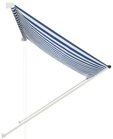 Toldo retrátil 200x150 cm azul e branco