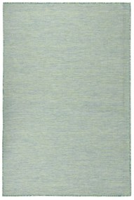 Tapete de tecido plano para exterior 120x170 cm turquesa