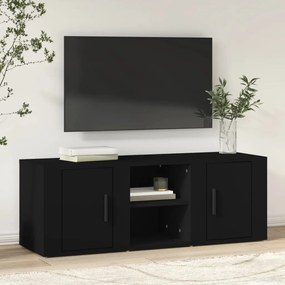 vidaXL Móvel de TV 100x31,5x35 cm derivados de madeira preto