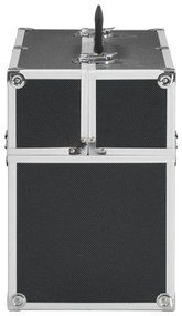 Caixa de maquilhagem 38x23x34 cm alumínio preto