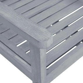 Cadeiras de jardim 8 pcs madeira de acácia maciça cinzento