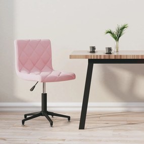vidaXL Cadeira de escritório giratória veludo rosa